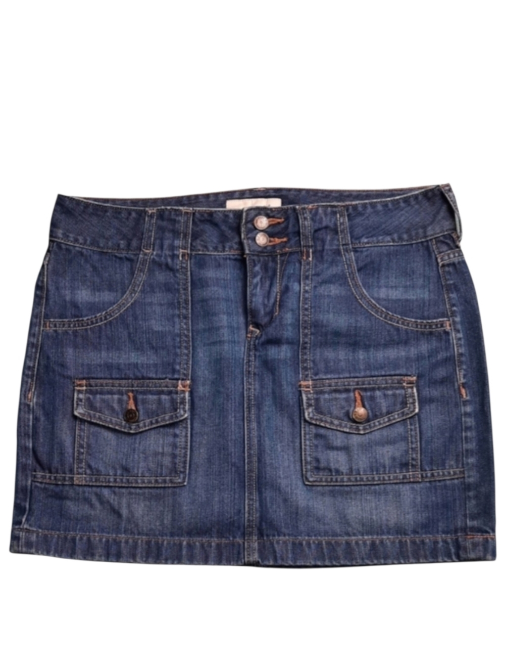 Old Navy Denim Low Rise Cargo Jean Mini Skirt SZ 6R